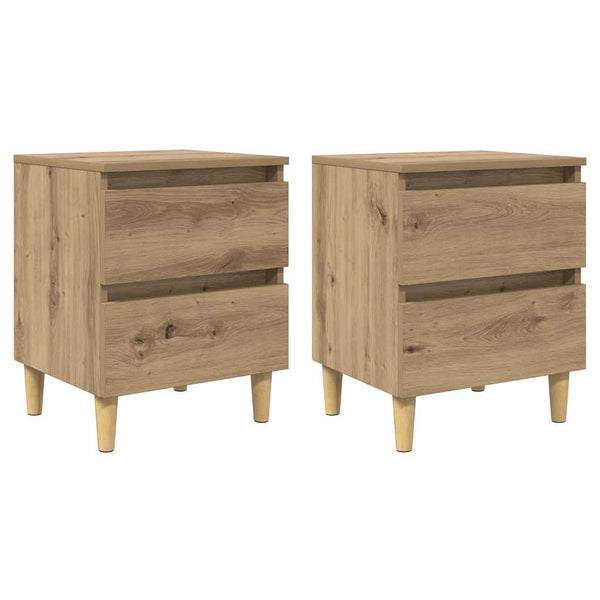 Sängyn kaapit 2 pcs Artisan tammi 40 x 35 x 50 cm Tekninen puu