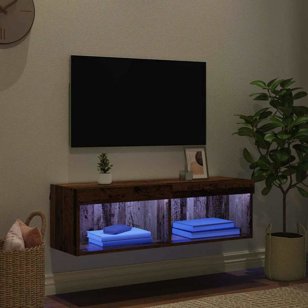 TV-tasosetti Vanha Puu 100 x 30 x 30 cm Tekninen puu