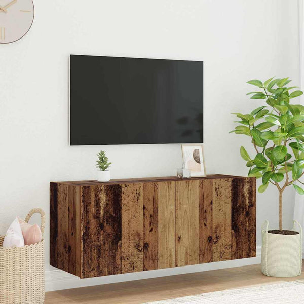 TV-seinäkaappi Vanha Puu 100 x 35 x 41 cm Tekninen puu