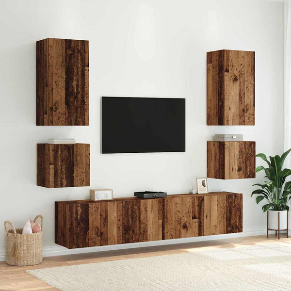 TV-seinäkaappi Vanha Puu 100 x 35 x 41 cm Tekninen puu