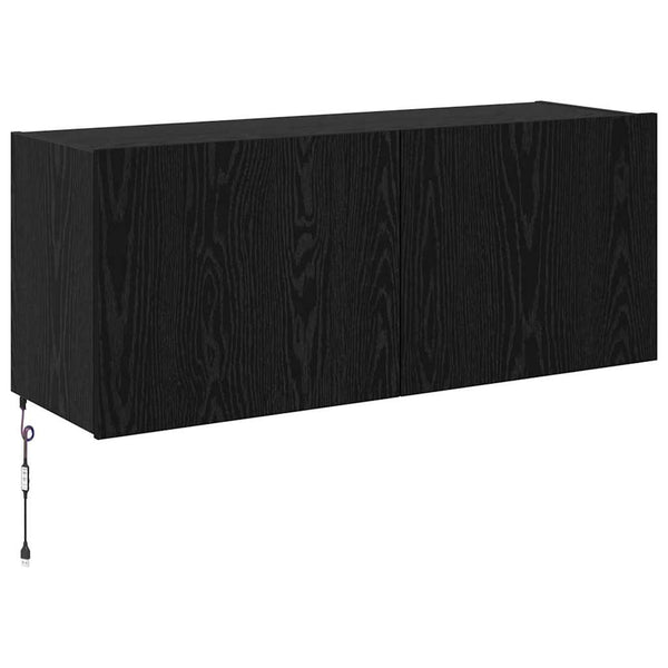 TV-seinäkaappi Musta tammi. 100 x 35 x 41 cm Tekninen puu