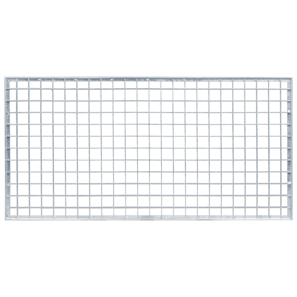 Ritilä Hopea 80 x 40 x 2 cm Kuuma-dipatut galvanisoitu teräs