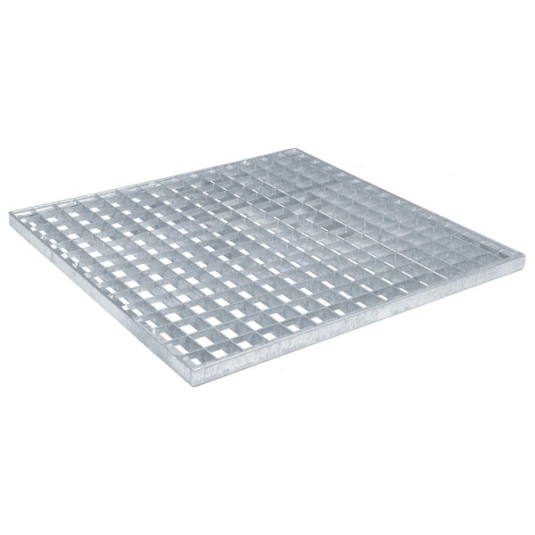 Ritilä Hopea 50 x 50 x 2 cm Kuuma-dipatut galvanisoitu teräs
