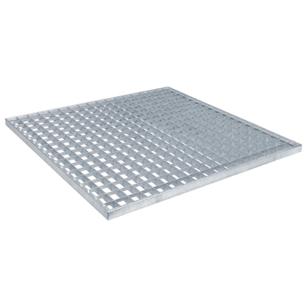 Ritilä Hopea 60 x 60 x 2 cm Kuuma-dipatut galvanisoitu teräs