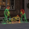 Monivärinen valoisa joulunäyttely Francina 112x72cm (550 led-valoilla)