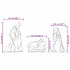 Monivärinen valoisa joulunäyttely Francina 112x72cm (550 led-valoilla)