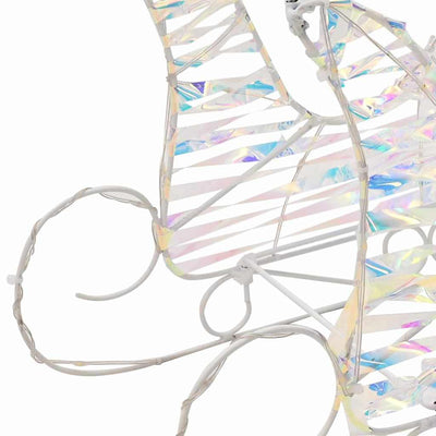 Valkoinen poron vetämä joulusleigh Feige (lämpimän pet)