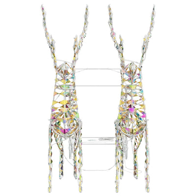 Valkoinen poron vetämä joulusleigh Feige (lämpimän pet)