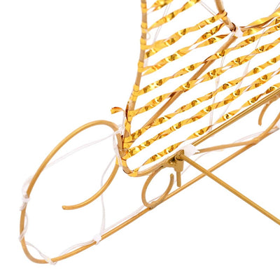 Valkoinen poron vetämä joulusleigh Dayne 30x12x55cm (lämmin pet)