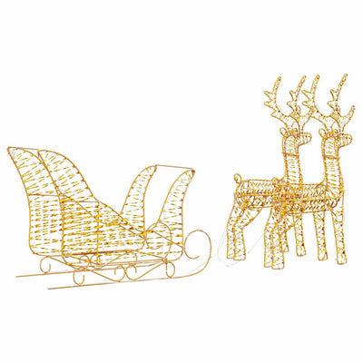 Valkoinen poron vetämä joulusleigh Dayne 30x12x55cm (lämmin pet)