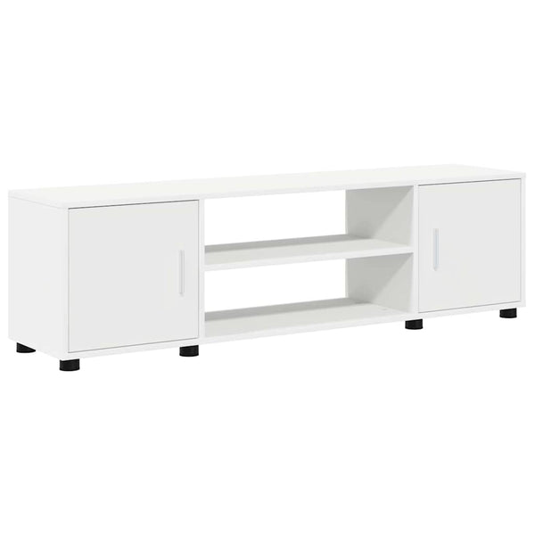 Seinäkiinnitettävä TV-tasosetti 4 kpl Valkoinen Tekninen puu