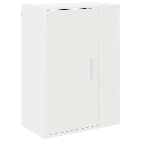 Seinäkiinnitettävä TV-tasosetti 4 kpl Valkoinen Tekninen puu