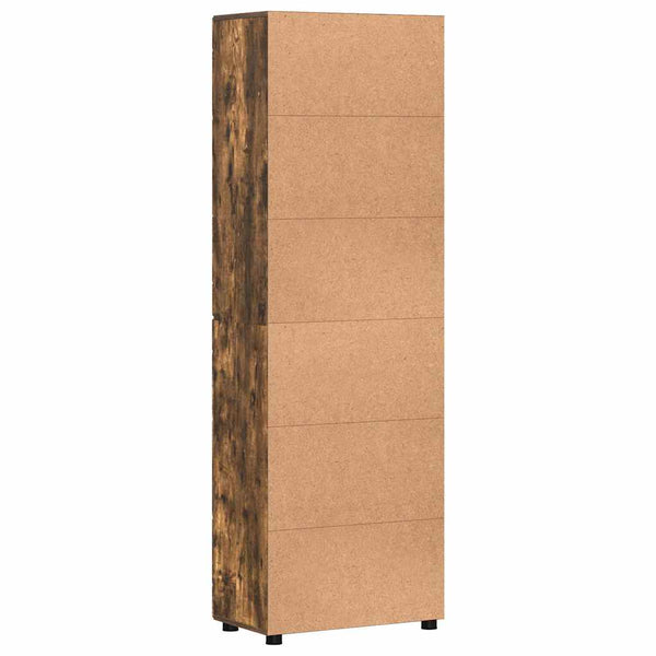 Korkea kaappi FLORIN 60 x 35 x 182 cm Savupähkinä Tekninen puu
