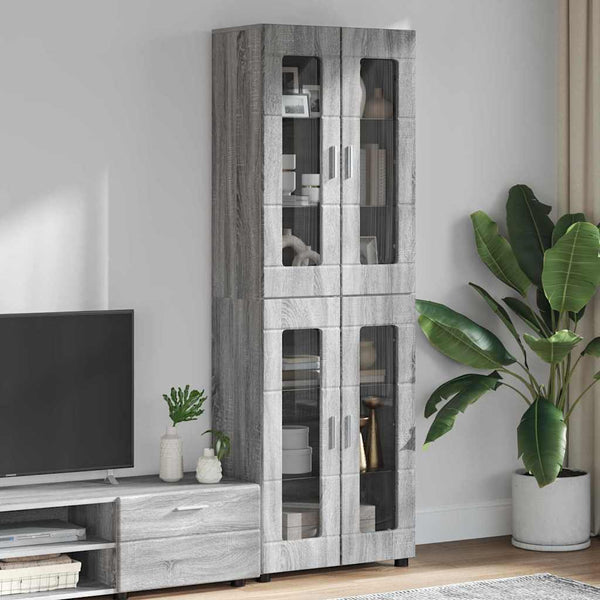 Korkea kaappi FLORIN 60 x 35 x 182 cm Harmaa Sonoma