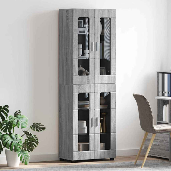 Korkea kaappi FLORIN 60 x 35 x 182 cm Harmaa Sonoma
