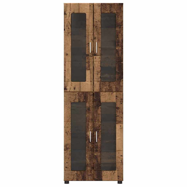 Korkea kaappi FLORIN 60 x 35 x 182 cm Vanha puu Tekninen puu