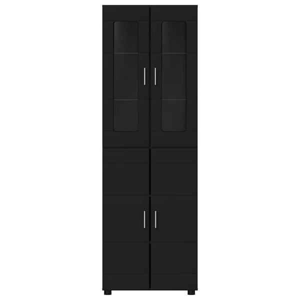 Korkea kaappi FLORIN 60 x 35 x 182 cm Musta Tekninen puu