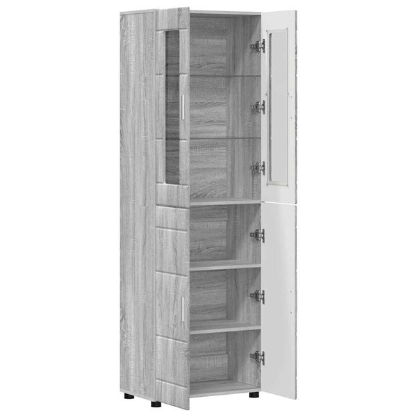 Korkea kaappi FLORIN 60 x 35 x 182 cm Harmaa Sonoma