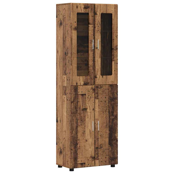 Korkea kaappi FLORIN 60 x 35 x 182 cm Vanha puu Tekninen puu