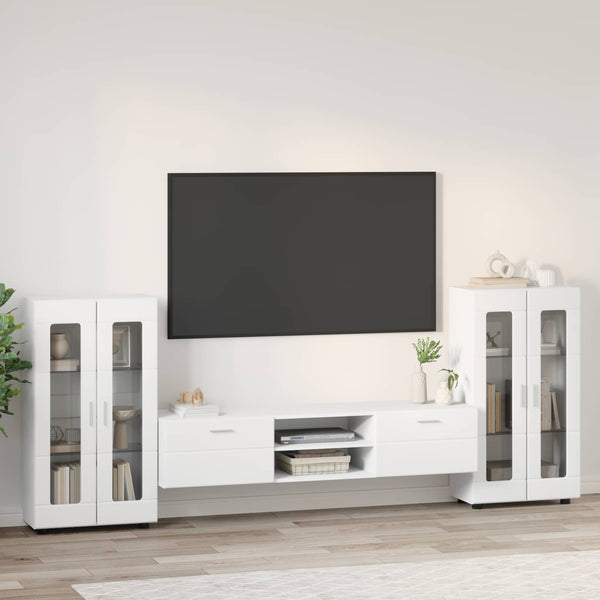TV-tasosetti FLORIN 3 kpl Valkoinen Tekninen puu
