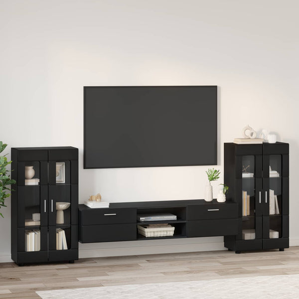 TV-tasosetti FLORIN 3 kpl Musta Tekninen puu