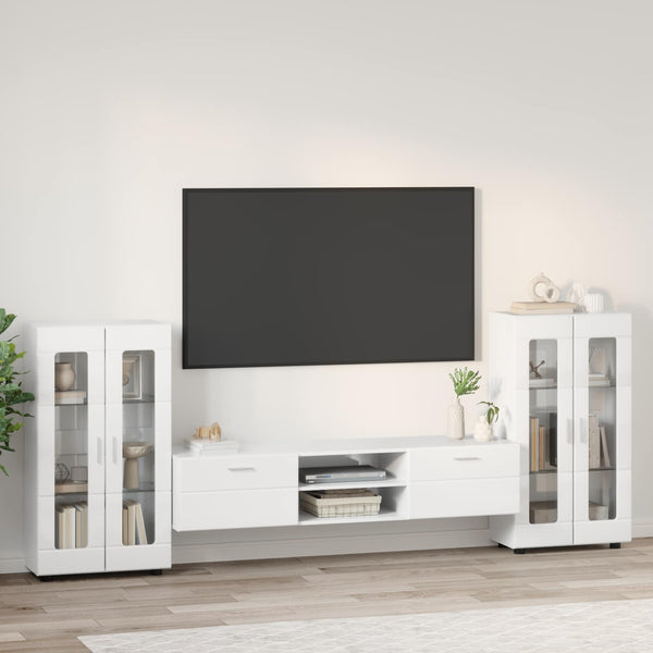 TV-tasosetti FLORIN 3 kpl Korkean kiillon valkoinen