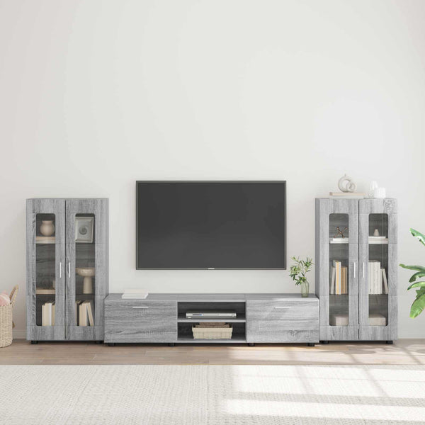 TV-tasosetti FLORIN 3 kpl Harmaa Sonoma Tekninen puu