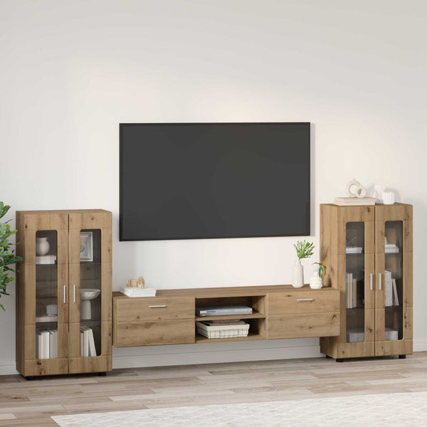 TV-tasosetti FLORIN 3 kpl Artisan tammi Tekninen puu