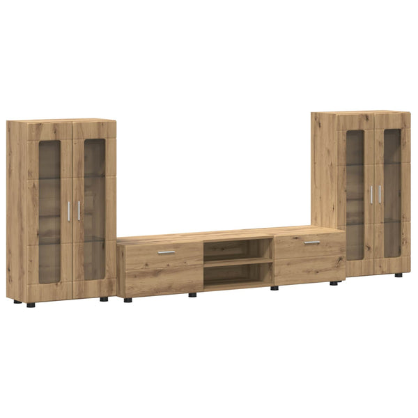 TV-tasosetti FLORIN 3 kpl Artisan tammi Tekninen puu