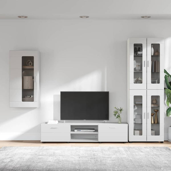 TV-tasosetti FLORIN 3 kpl Valkoinen Tekninen puu