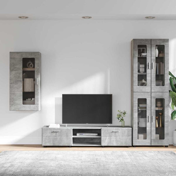 TV-tasosetti FLORIN 3 kpl Betoni Harmaa Tekninen puu