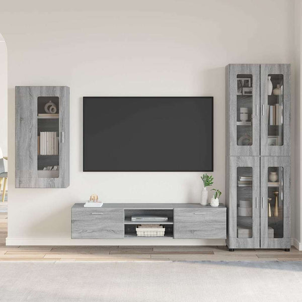TV-tasosetti FLORIN 3 kpl Harmaa Sonoma Tekninen puu