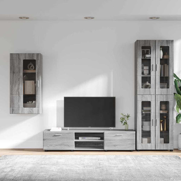 TV-tasosetti FLORIN 3 kpl Harmaa Sonoma Tekninen puu