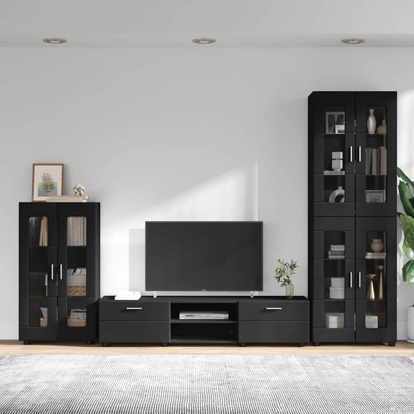 TV-tasosetti FLORIN 3 kpl Musta Tekninen puu