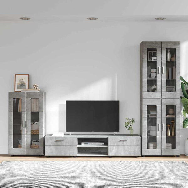 TV-tasosetti FLORIN 3 kpl Betoni Harmaa Tekninen puu