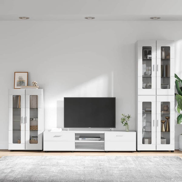 TV-tasosetti FLORIN 3 kpl Korkean kiillon valkoinen