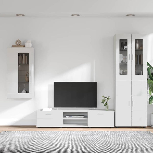 TV-tasosetti FLORIN 3 kpl Valkoinen Tekninen puu