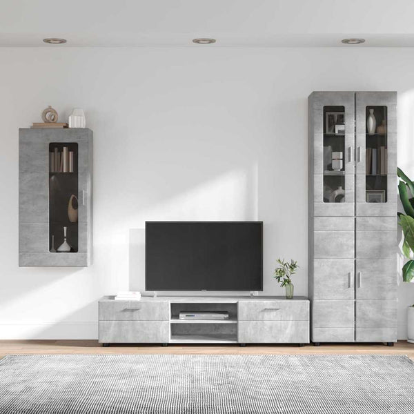 TV-tasosetti FLORIN 3 kpl Betoni Harmaa Tekninen puu