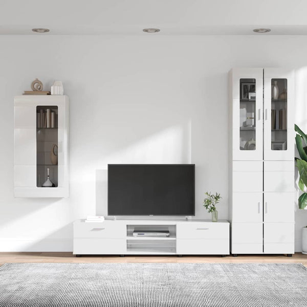 TV-tasosetti FLORIN 3 kpl Korkean kiillon valkoinen