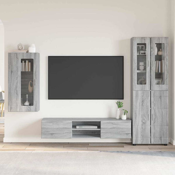 TV-tasosetti FLORIN 3 kpl Harmaa Sonoma Tekninen puu