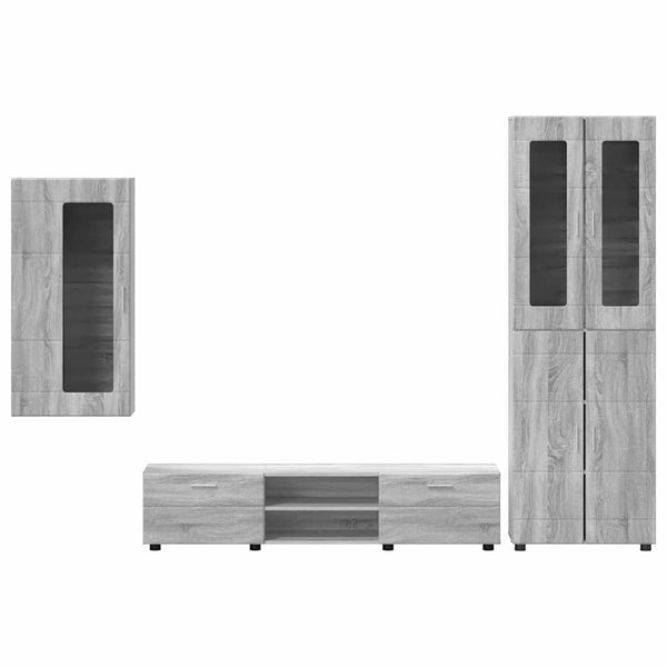 TV-tasosetti FLORIN 3 kpl Harmaa Sonoma Tekninen puu