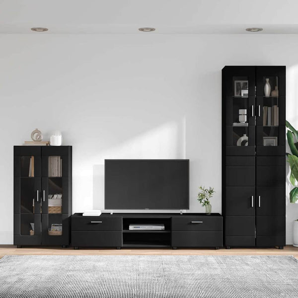TV-tasosetti FLORIN 3 kpl Musta Tekninen puu
