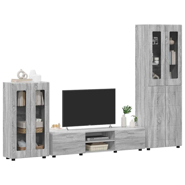 TV-tasosetti FLORIN 3 kpl Harmaa Sonoma Tekninen puu