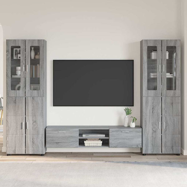 TV-tasosetti FLORIN 3 kpl Harmaa Sonoma Tekninen puu