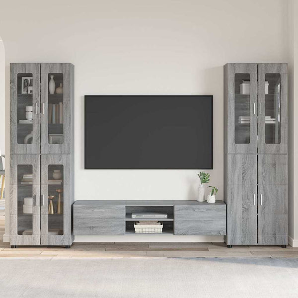 TV-tasosetti FLORIN 3 kpl Harmaa Sonoma Tekninen puu
