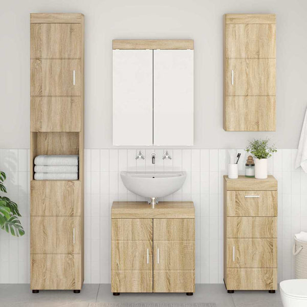 Kylpyhuonekalustesetti TULUM 5 kpl Sonoman tammi