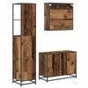 Kylpyhuonekalustesetti 3 kpl Vanha Puu 80 x 33 x 60 cm