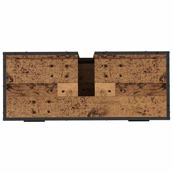 Kylpyhuonekalustesetti 2 kpl Vanha Puu 80 x 33 x 60 cm