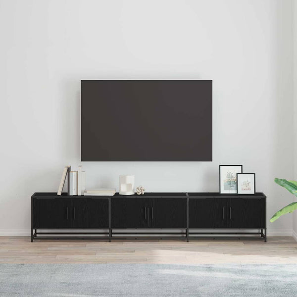 TV-kaappi Musta tammi 210 x 35 x 41 cm Tekninen puu