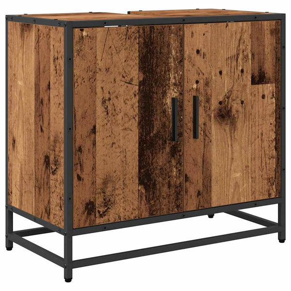 Kylpyhuonekalustesetti 4 kpl Vanha Puu 65 x 33 x 60 cm